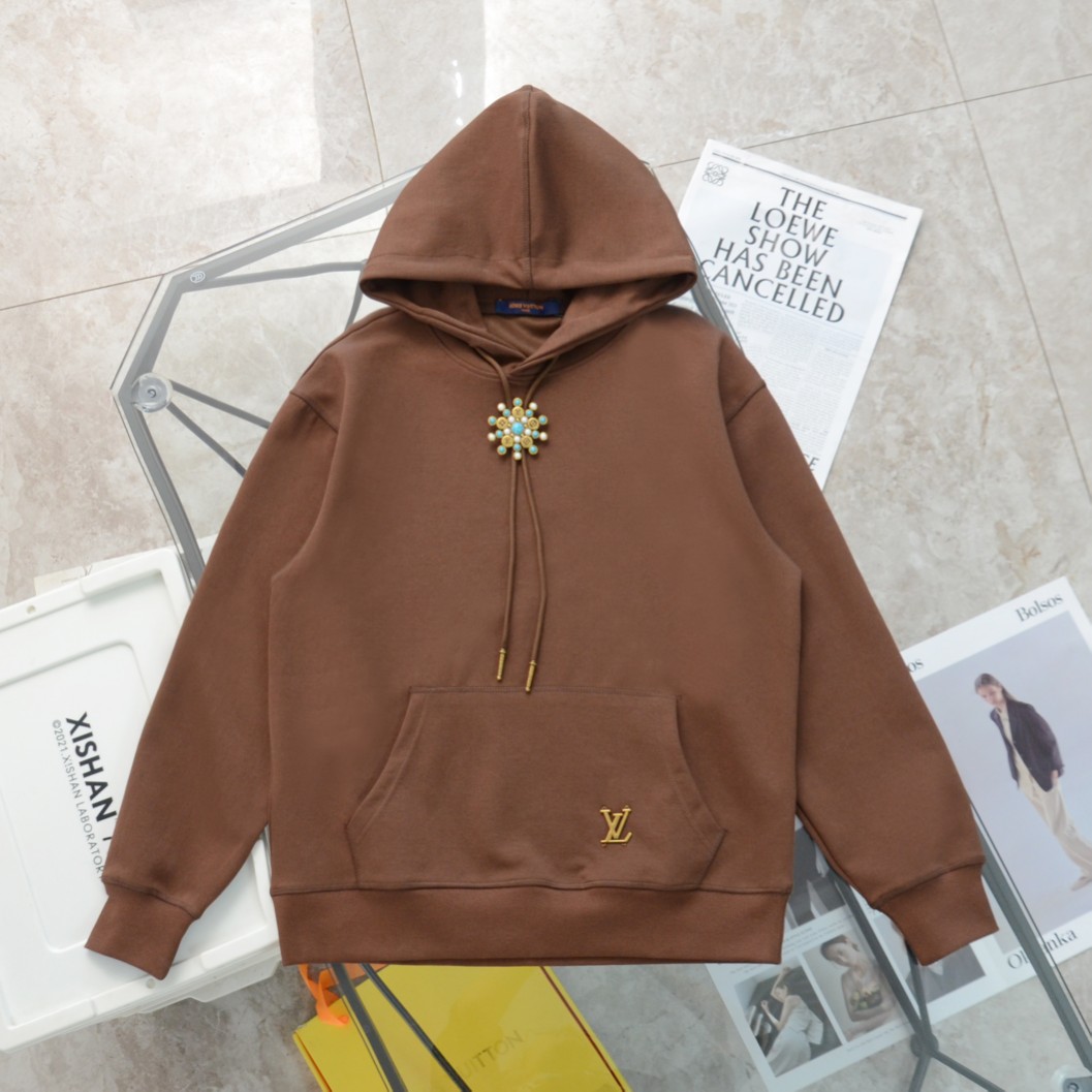 Lv sunflower decorated hoodie - cnluxepick