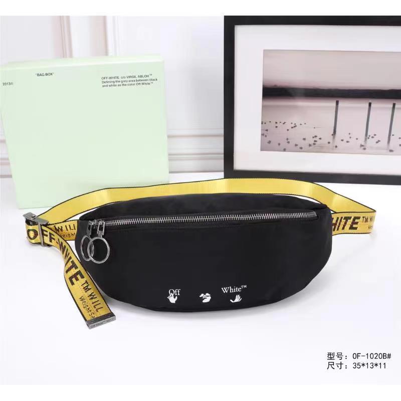 Off-White Casual Waist Bag bicycle waterproof shoulder bag - cnluxepick