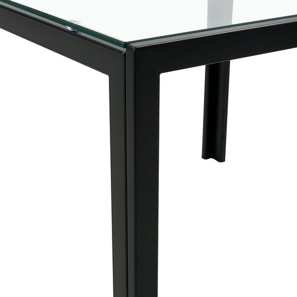 Coffee Table Set of 2,Square with Tempered Glass Finish