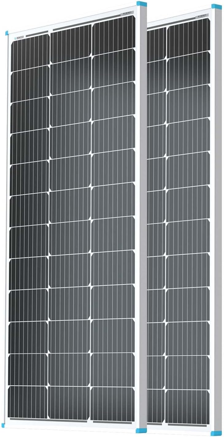 Solar Panel 175 Watt 12 Volt, High-Efficiency Monocrystalline PV Module Power Charger for RV Marine Rooftop Farm Battery and Other Off-Grid Applications, 175W, Single