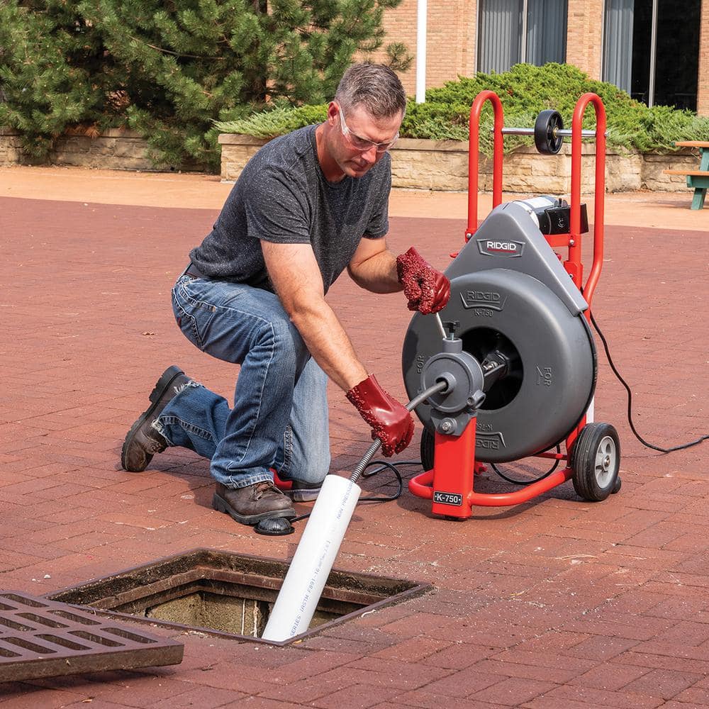 Ridgid K-750 Drain Cleaning Snake Auger Drum Machine with Autofeed and 3/4 in. Pigtail 41977