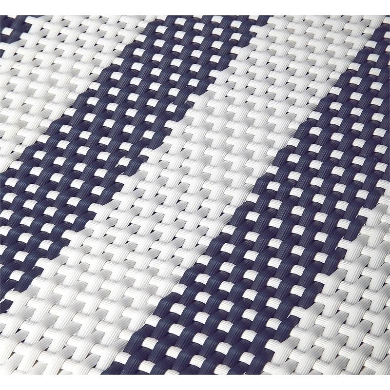 Beaumont Lane Island Living Rattan Counter Stool in Blue and White