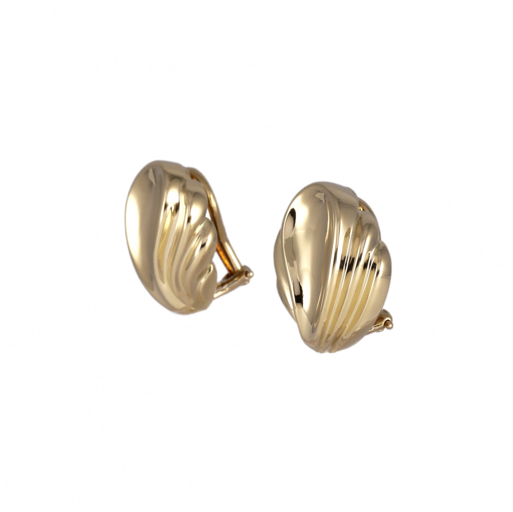Tiffany & Co. Tiffany Shell Motif K18YG Yellow Gold Earrings