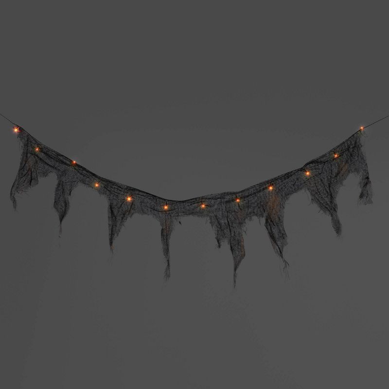LED Light Twinkle Gauze Garland Indoor Outdoor Halloween Novelty String Lights - Hyde and EEK!Boutique™