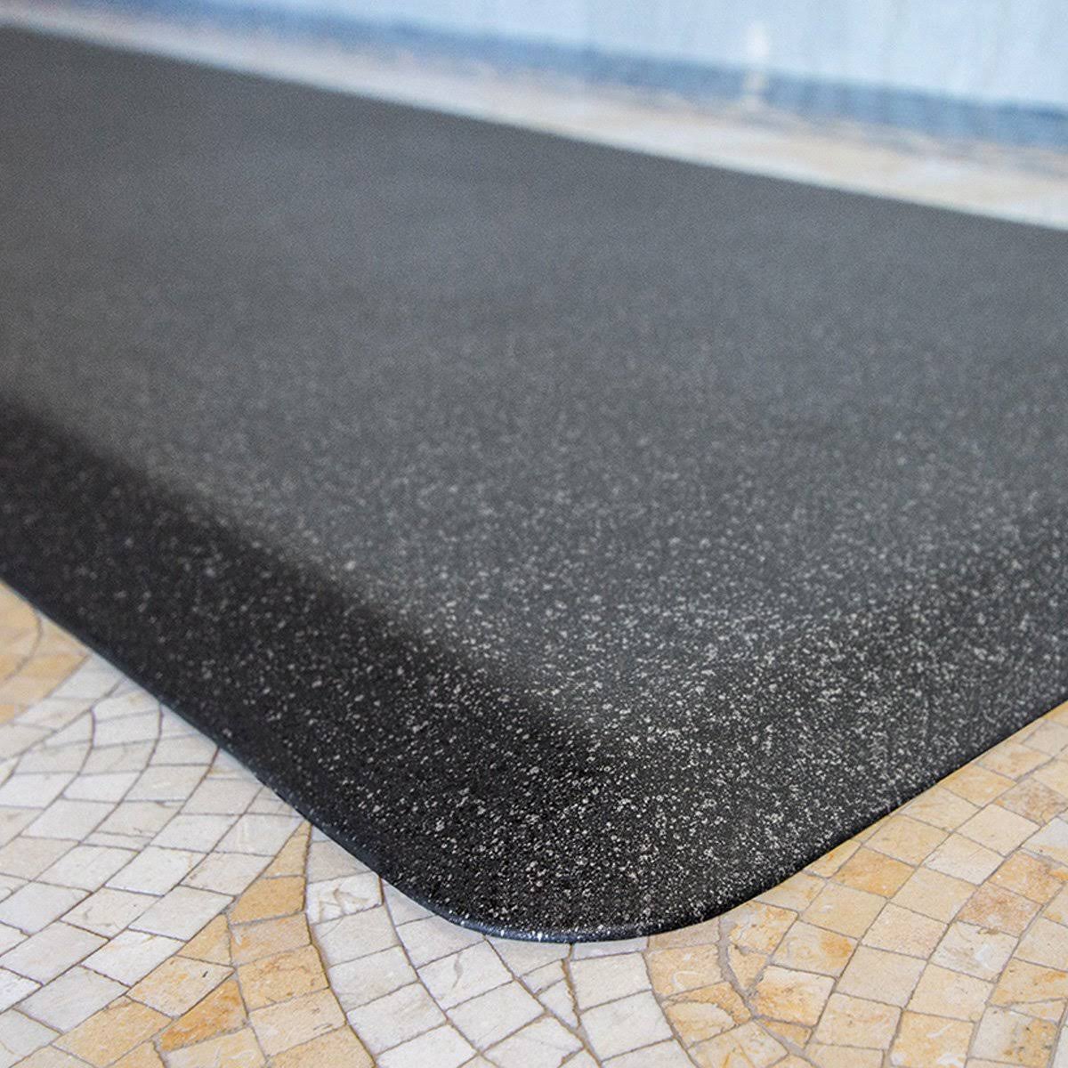 WellnessMats Granite Collection - Anti Fatigue Mats 6& x 3& x 3/4x22 / Onyx