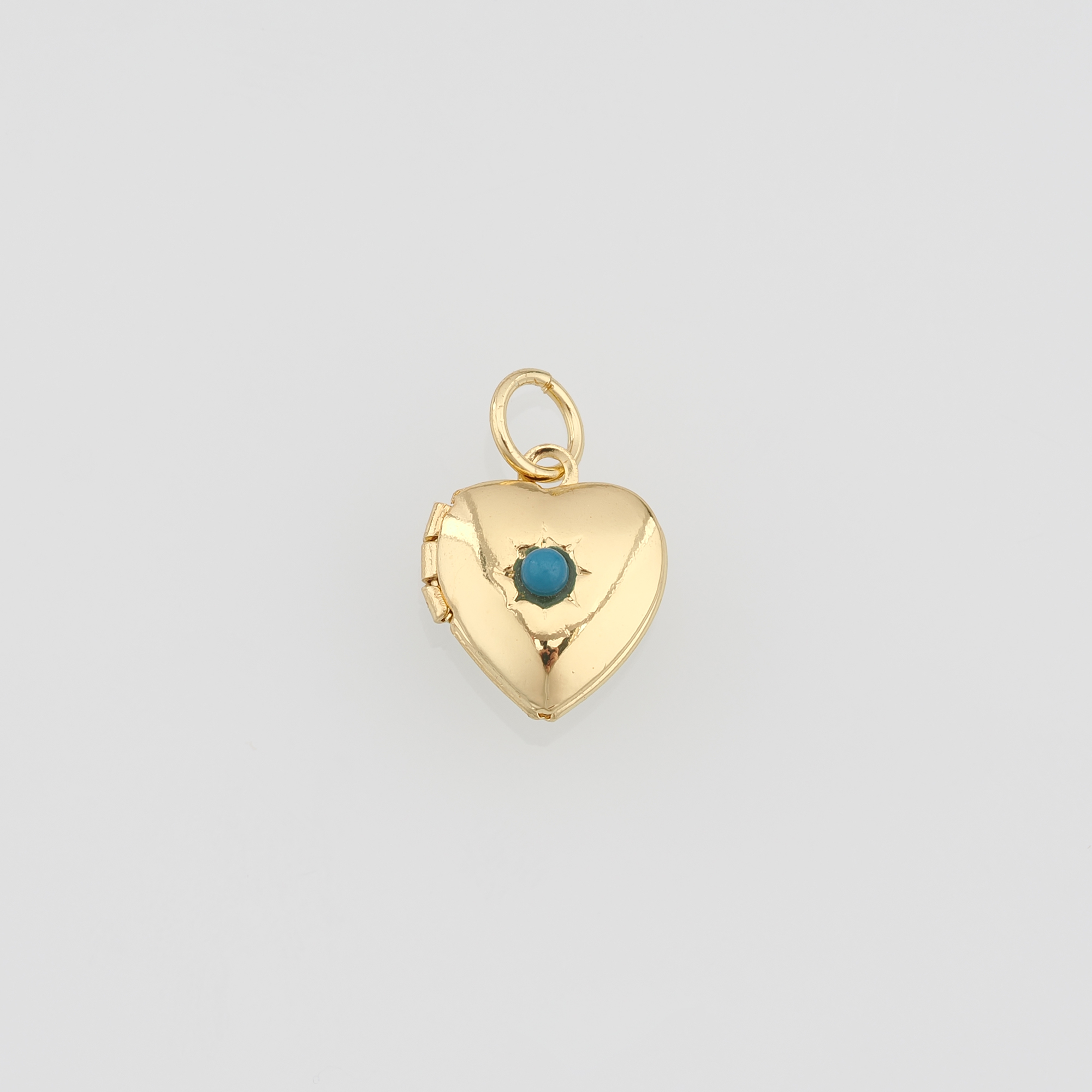 18K Gold Filled Heart Pendant,Dainty Openable Heart Charm Earrings Necklace for DIY Jewelry Making Supply