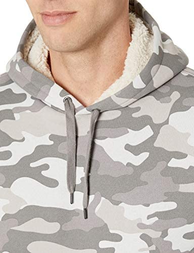 Men's Sherpa-Lined Pullover Hoodie Sweatshirt