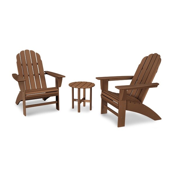POLYWOOD Vineyard 3Piece Curveback Adirondack Set