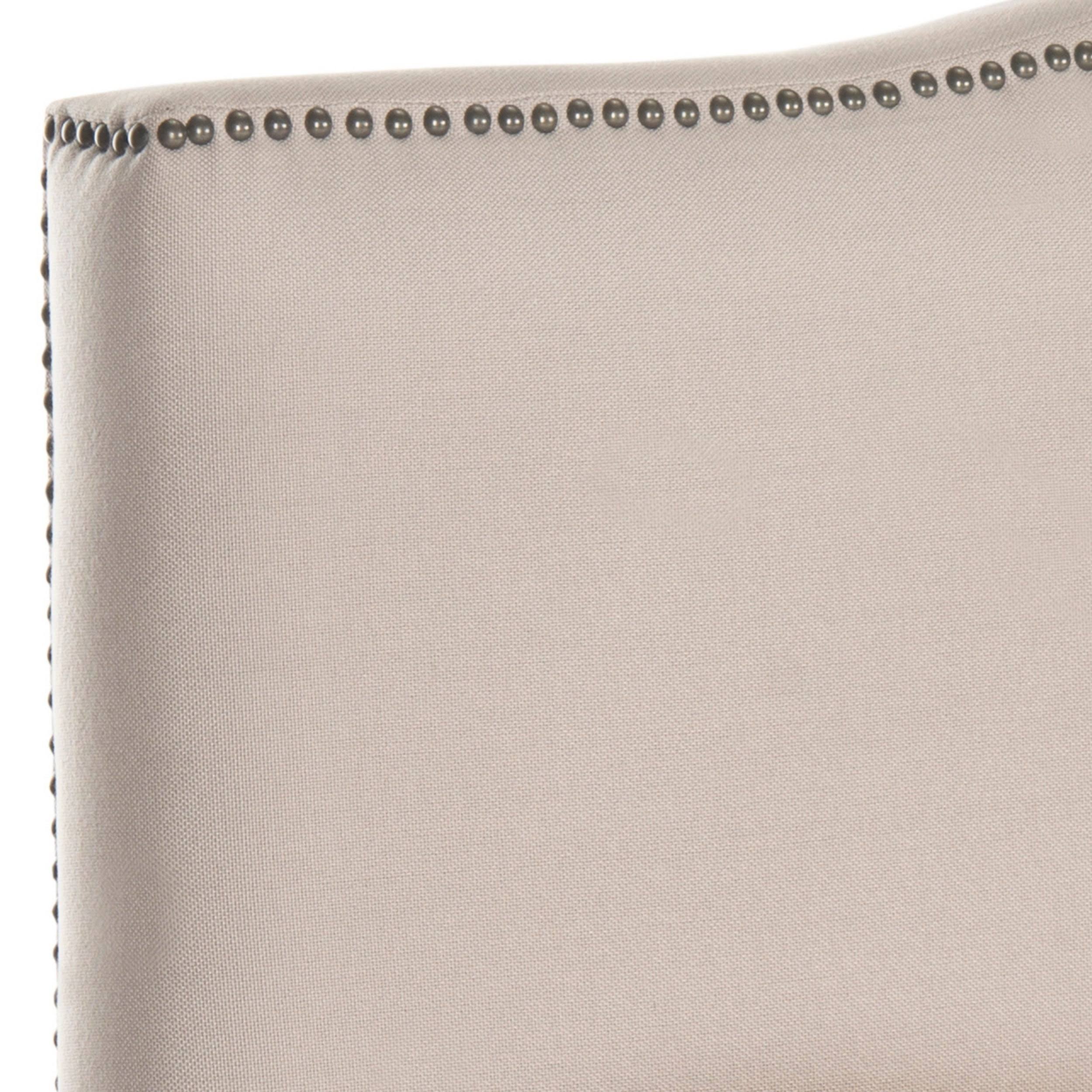 Safavieh Jeneve Brass Nailhead Taupe Headboard (Full) Taupe