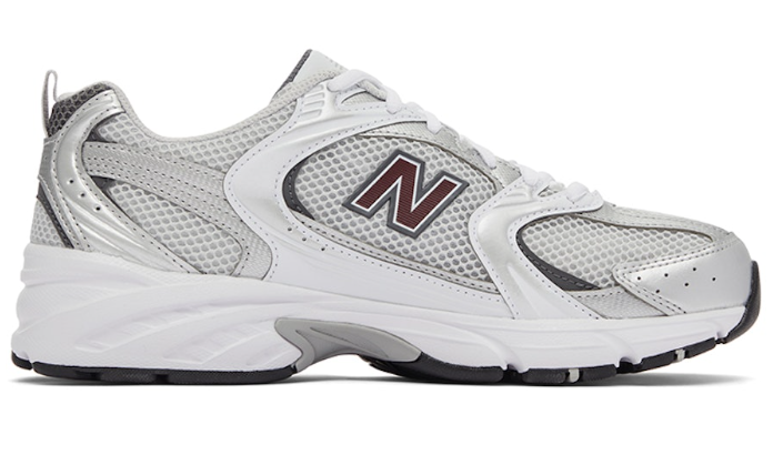 New Balance 530 Silver Burgundy MR530GS Casual Running Shoes