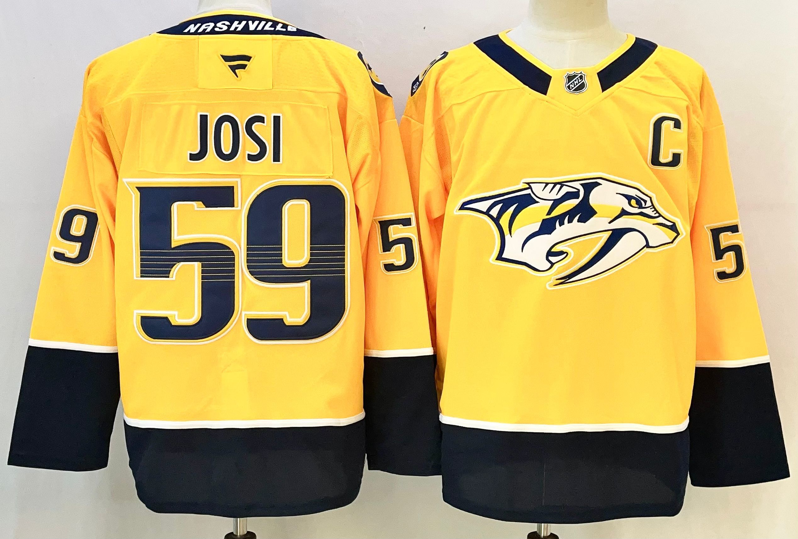 Men's Nashville Predators Roman Josi #59 Fanatics Gold Home Breakaway Jersey