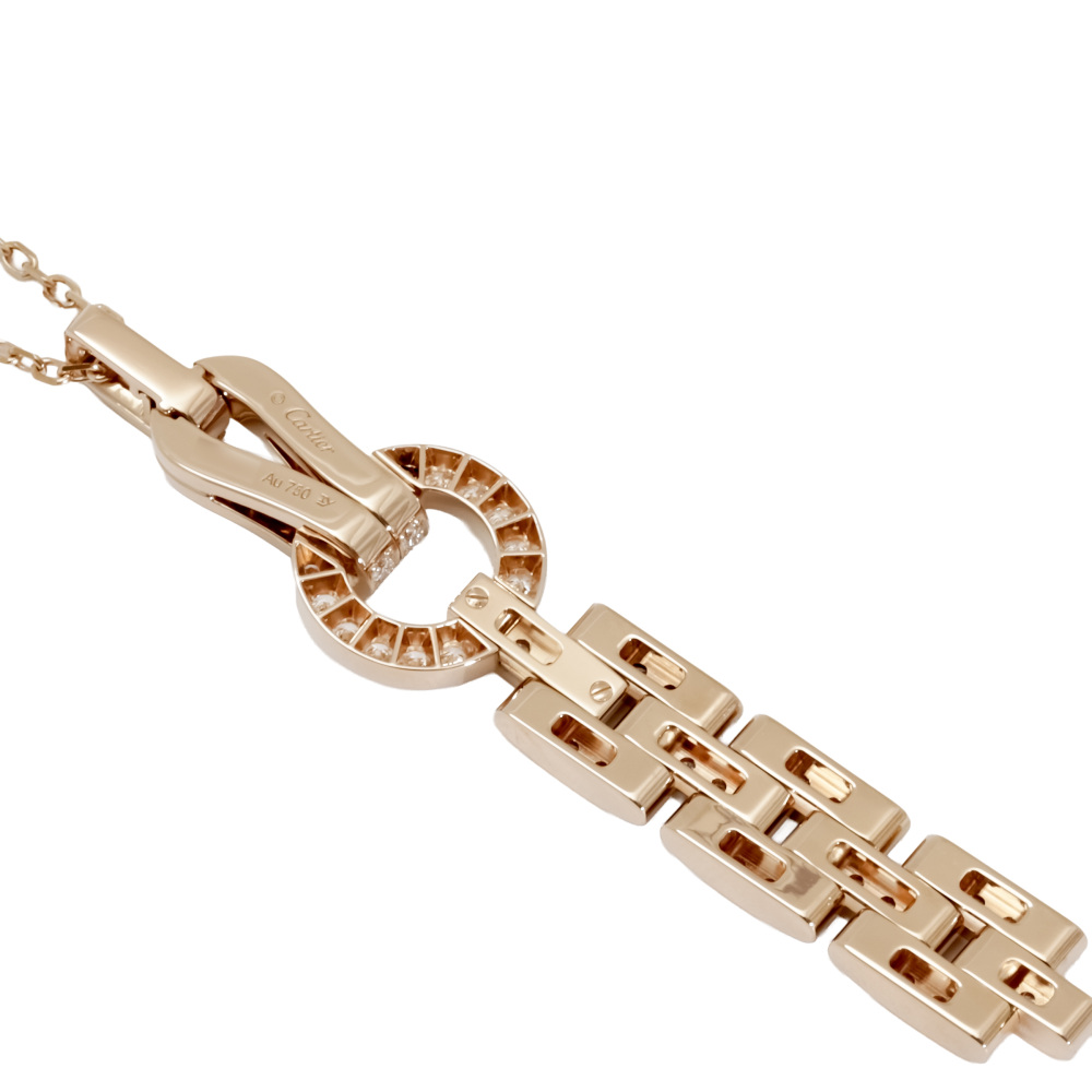 Cartier Agraf Necklace 18K Rose Gold Diamond N7424320