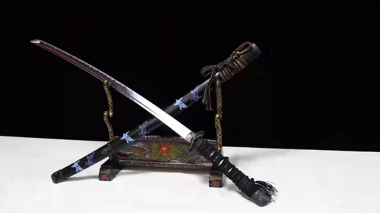 Ghost of Yotei Inspired Katana 9260 Spring Steel Falcon's Claw Full Tang