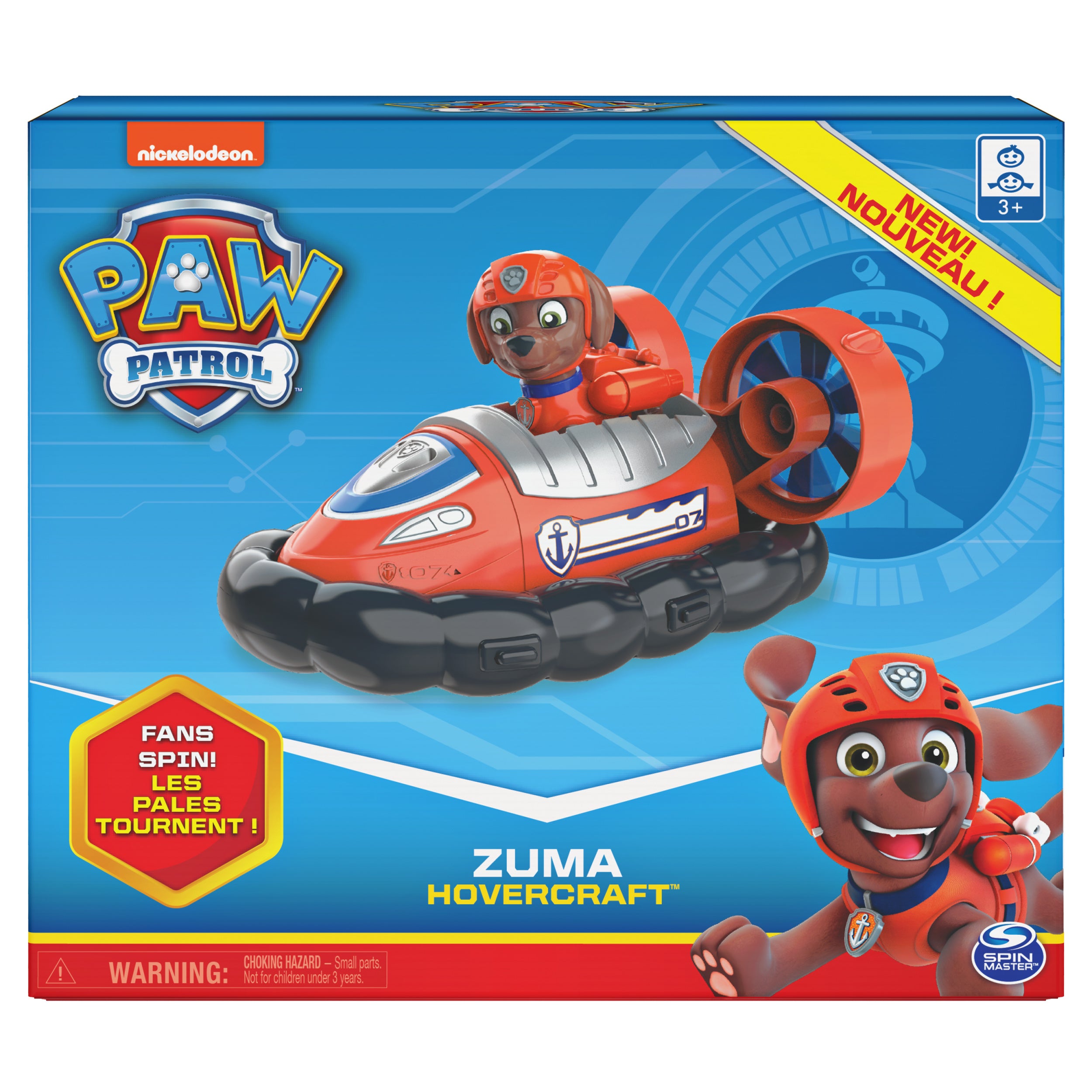 Paw Patrol, Zuma’s Hovercraft Vehicle with Collectible Figure, for Kids Aged 3 and Up