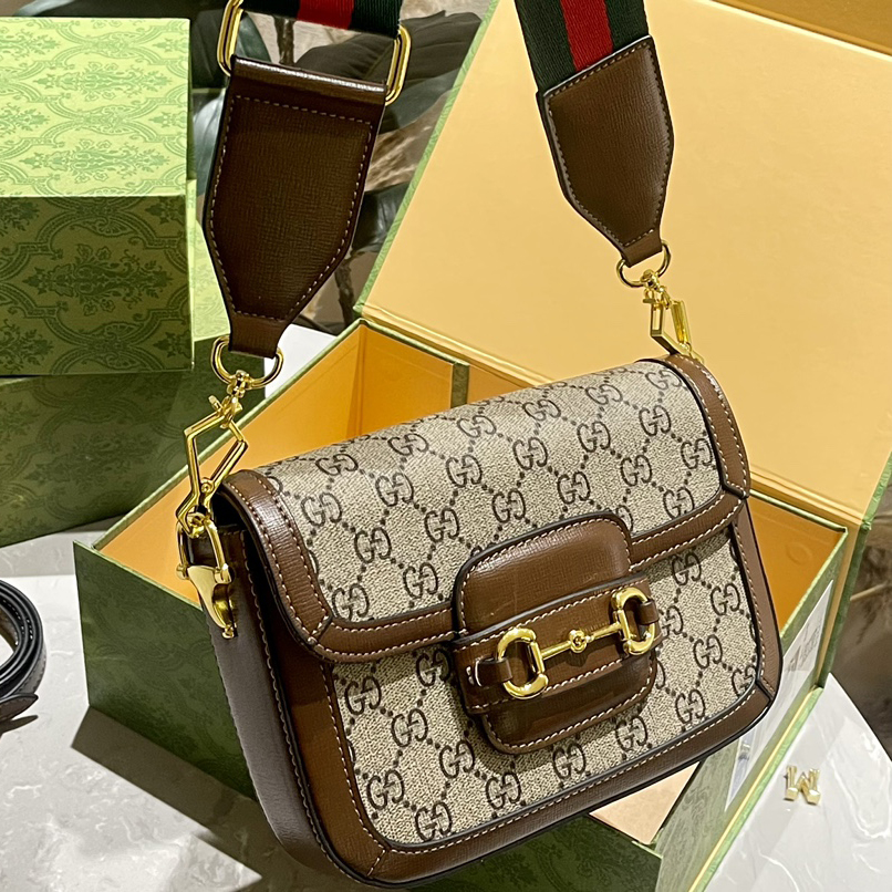 Gucci 1955 Horsebit Monogram saddle bag - cnluxepick