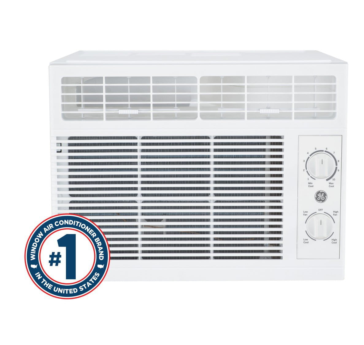 GE 5，000 BTU 115-Volt Mechanical Window Air Conditioner for Bedroom， White， AHT05LZ