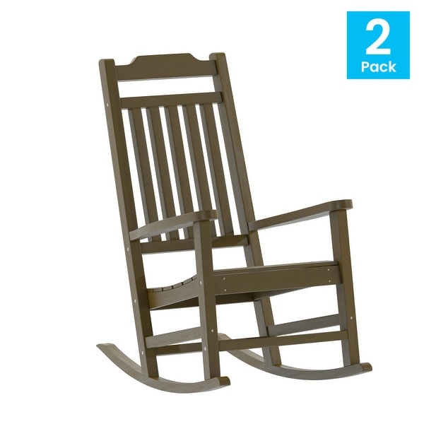 2 Pack AllWeather Faux Wood Rocking Chair