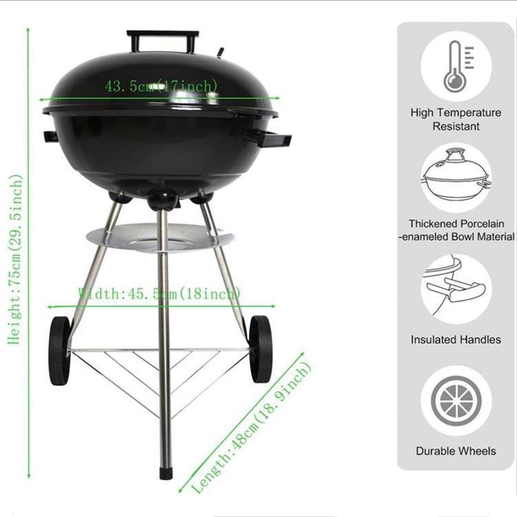 17 Inch Outdoor Charcoal Tripod Grill