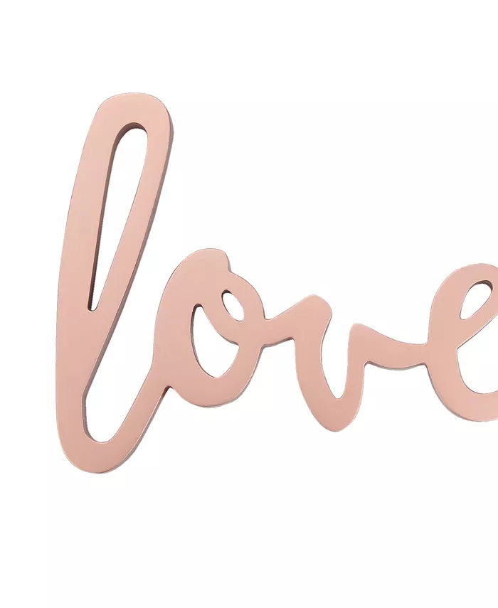 Lambs and Ivy Signature Loved Rose Gold Wood Wall Decor Wall Hanging