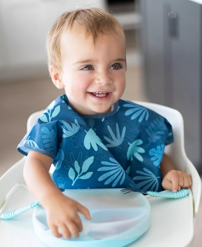 Bumkins Baby Boys or Baby Girls 3-Section Grip Dish with Lid