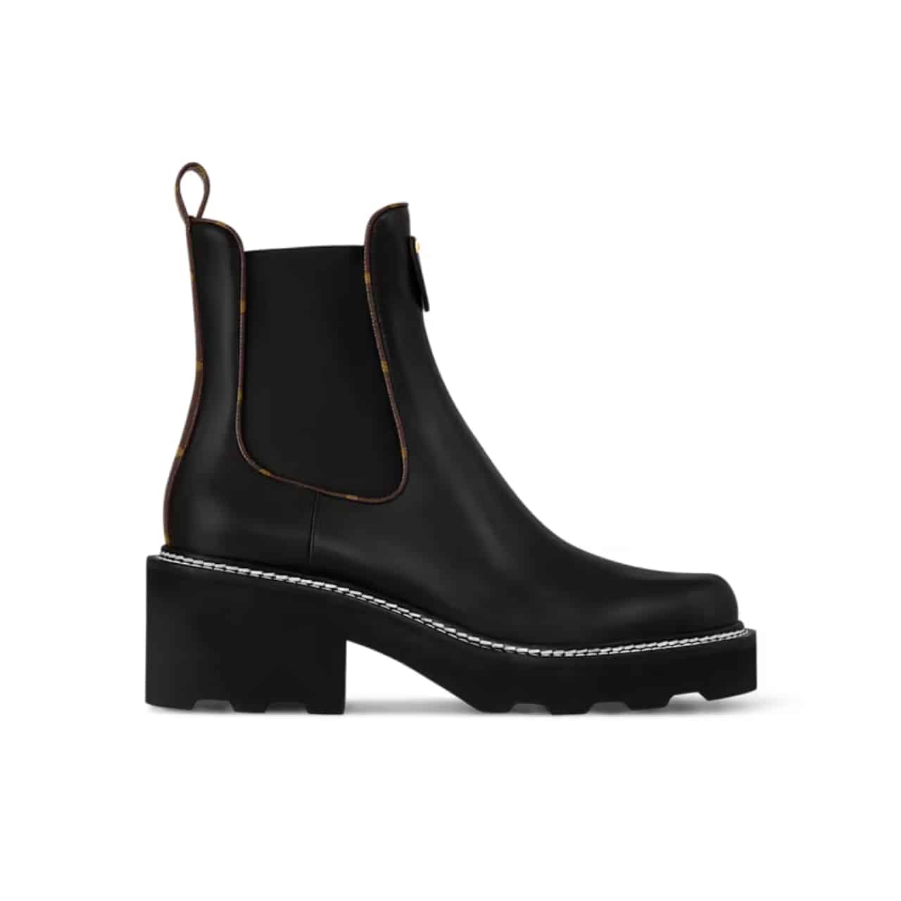 Louis Vuitton Beaubourg Ankle Boots Calf Leather Black