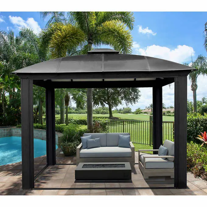 Siena Aluminum Gazebo by Paragon – Lightweight Outdoor Shade Structure