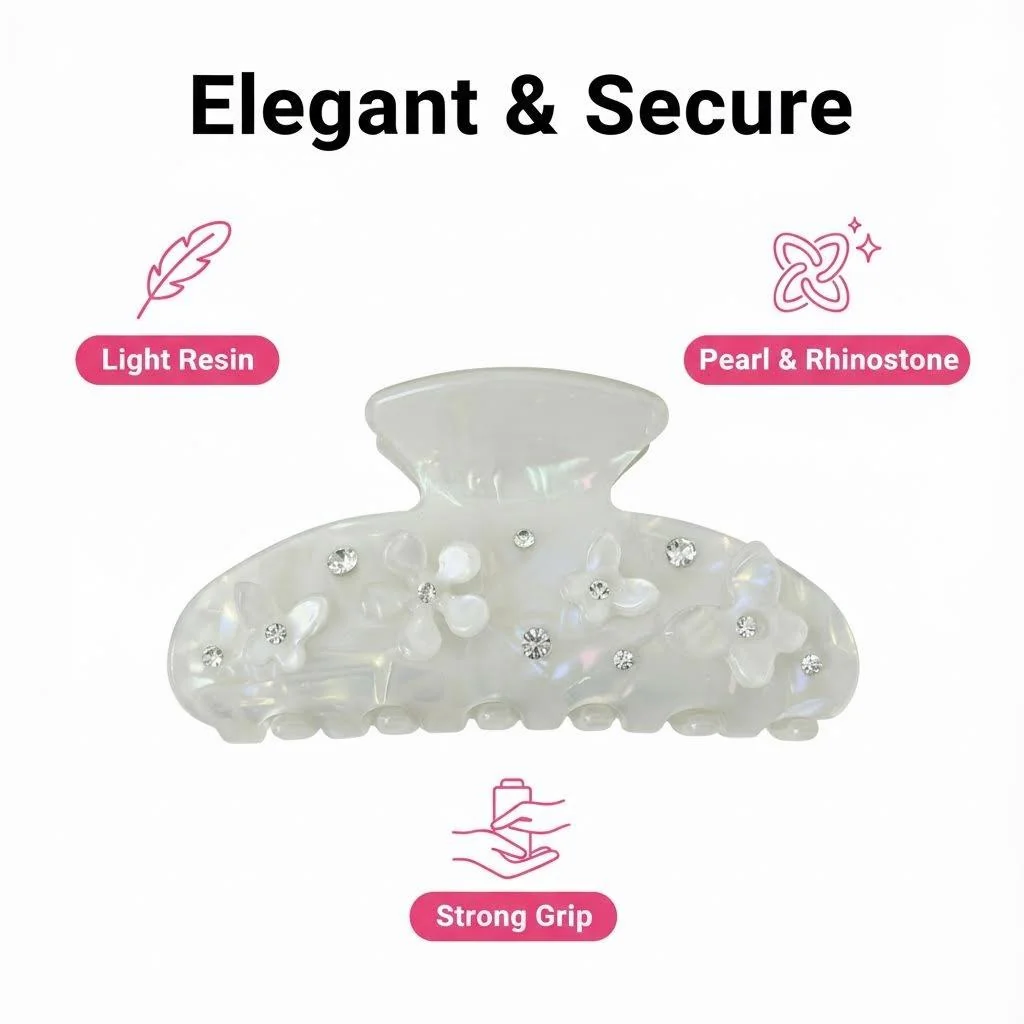 Iridescent Mermaid Claw Clip - Elegant Hair AccessoryClistos