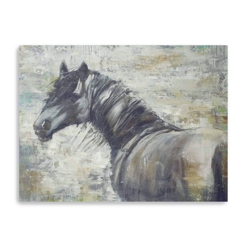 on The Wind Canvas Giclee Gray 40x22 x 30x22 | Polyester