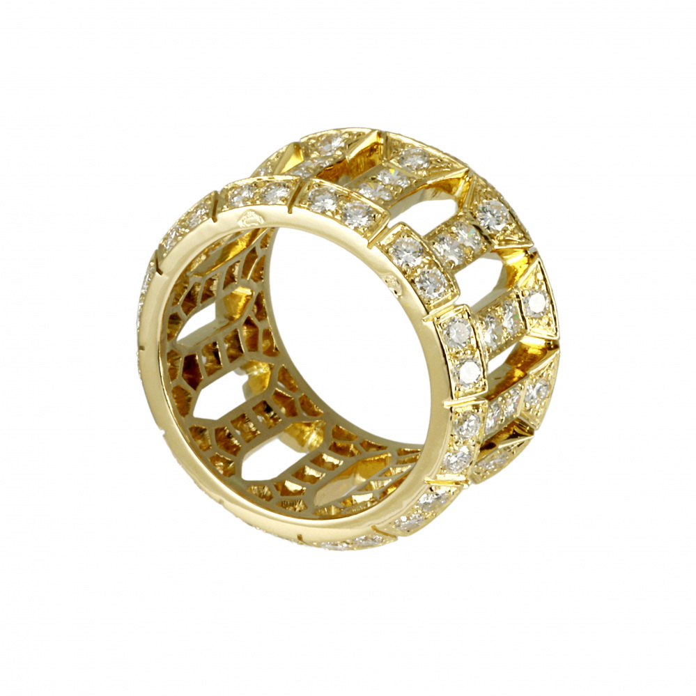 Cartier Antalya K18YG Yellow Gold Ring Diamond