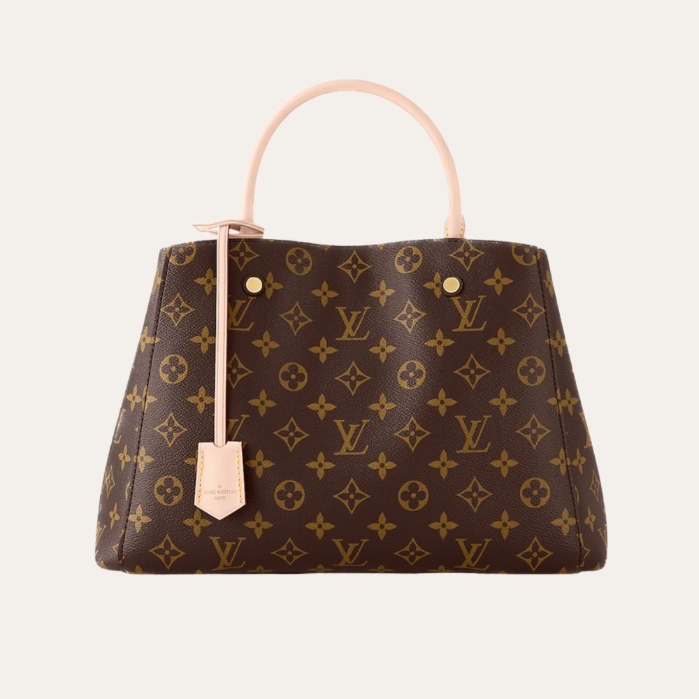 Louis Vuitton Montaigne MM Monogram Coated Canvas Brown 13 Inches M41056