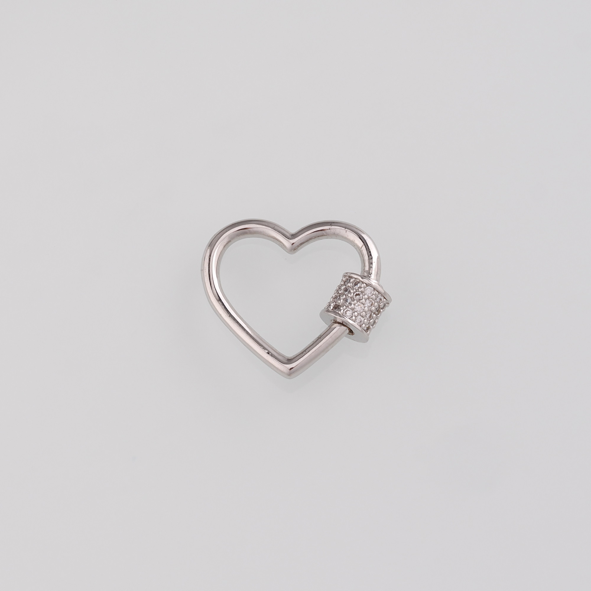 18K Gold Filled Heart Carabiner Clips,Heart Screw Clasp Lock for DIY Jewelry Finding Necklace Bracelet