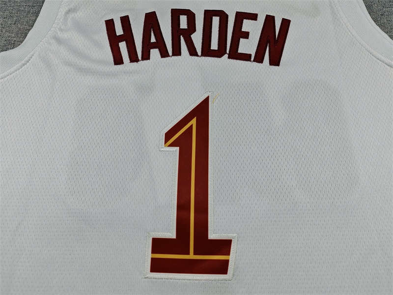 Men's Cleveland Cavaliers James Harden #1 White Swingman Jersey - Association Edition
