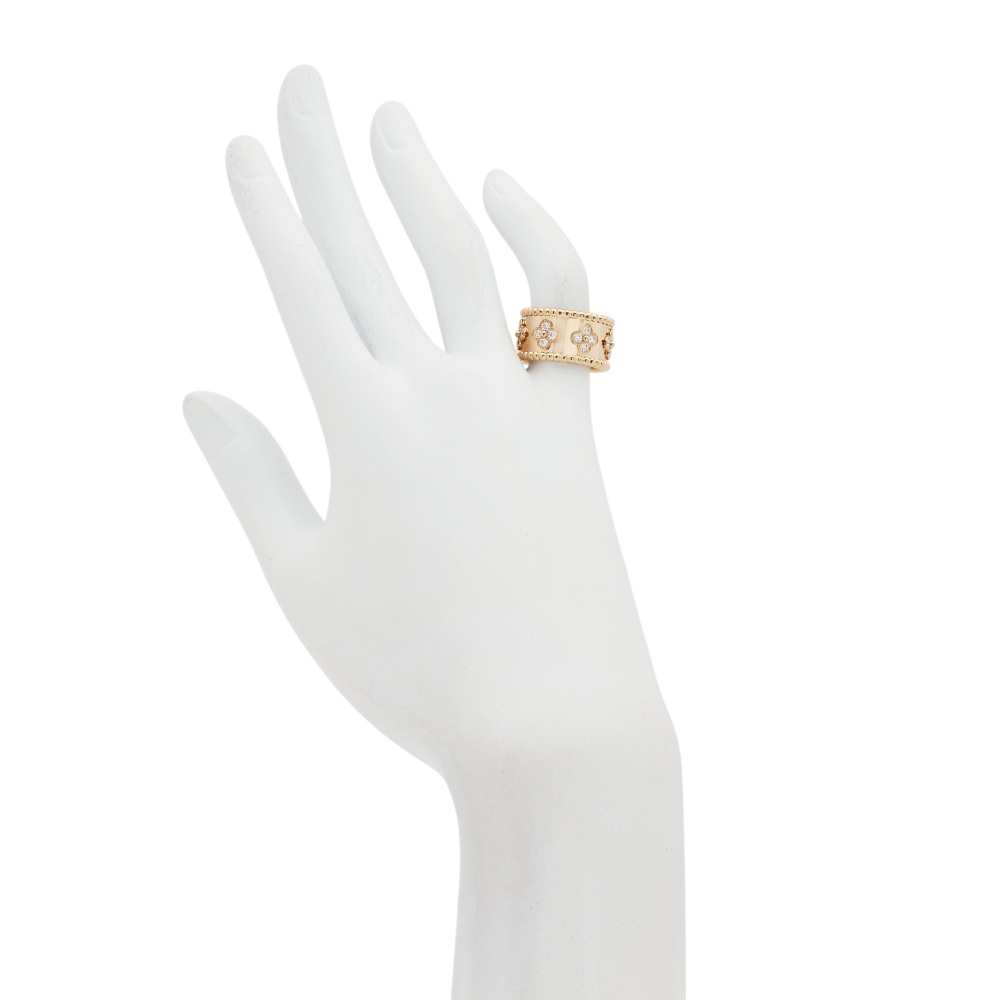 Van Cleef & Arpels Perlet Ring 18K Rose Gold Diamond VCARO9NB00
