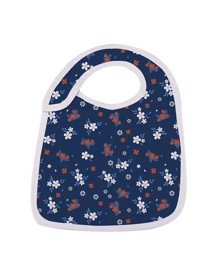 Newcastle Classics Blooms 100% Soft Cotton 3 Pack Snap Bibs 12