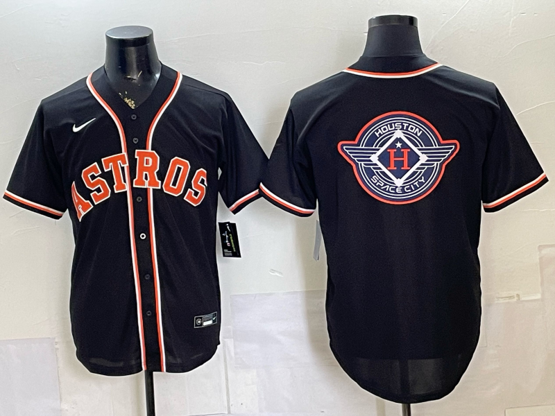 Men's Houston Astros Fashion Limited Black Out Jersey