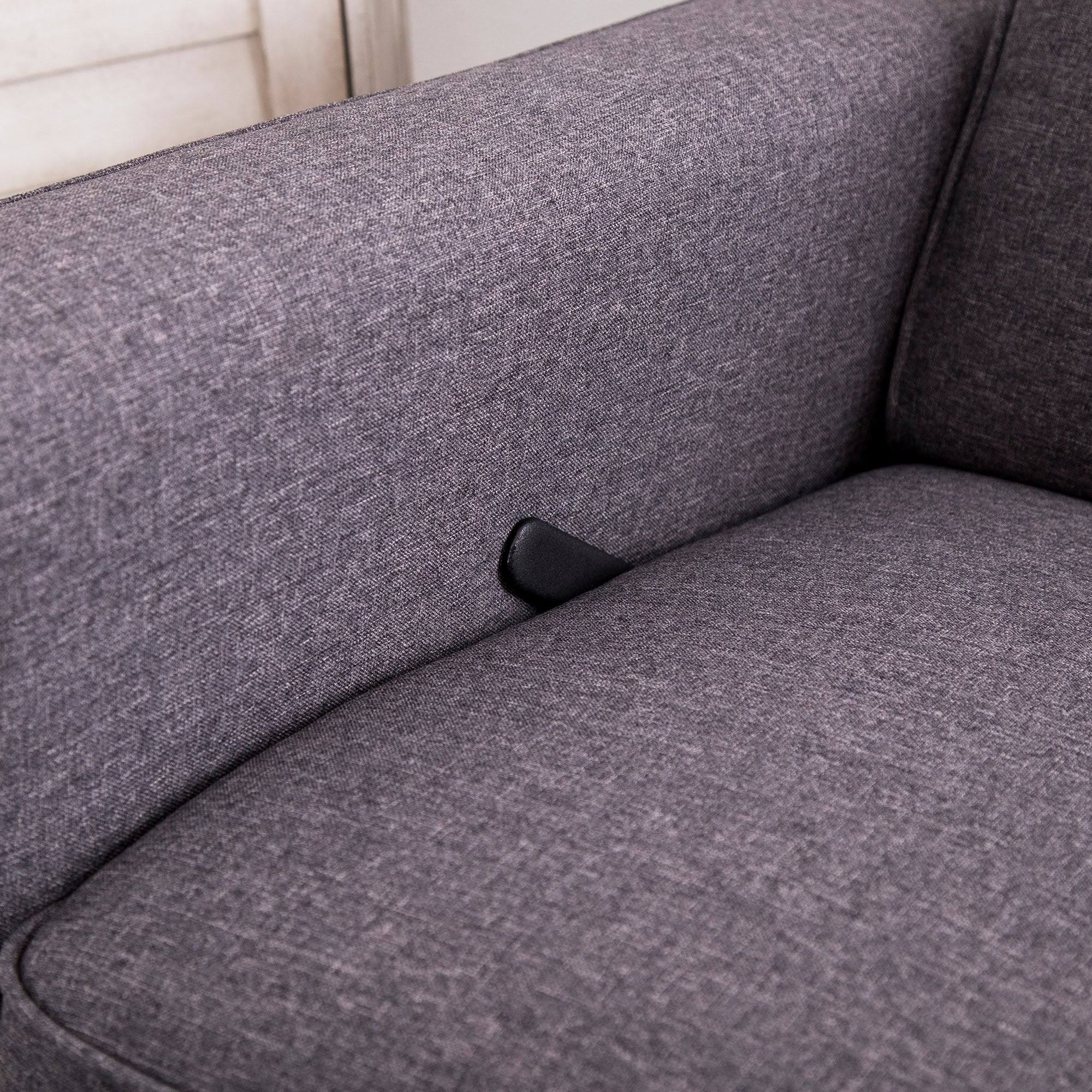 Abbyson Living Emma Nursery Swivel Glider Recliner in Grey