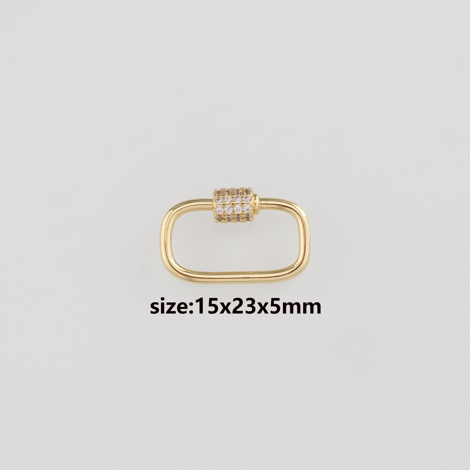 18K Gold Filled Oval Carabiner Clips,Dainty Screw Clasp Lock for DIY Jewelry Finding Necklace Bracelet