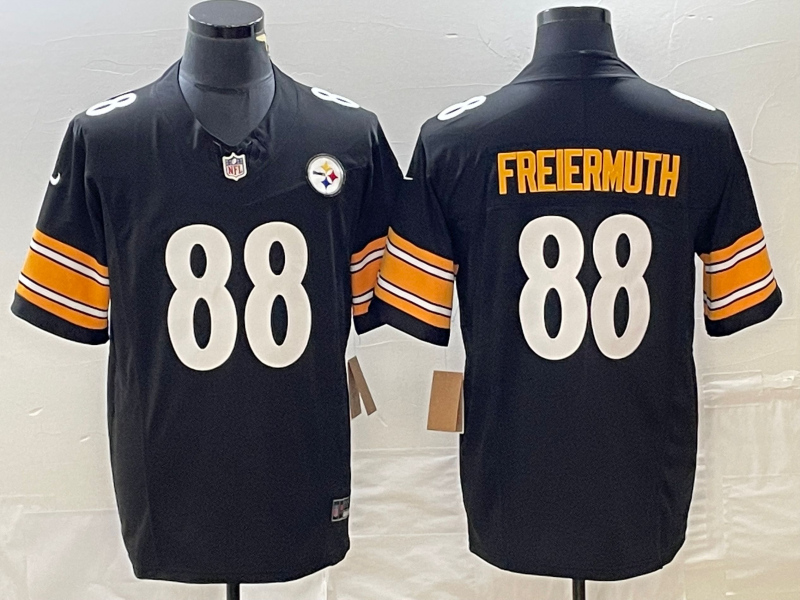 Men's Pittsburgh Steelers Pat Freiermuth #88 Black Game Jersey