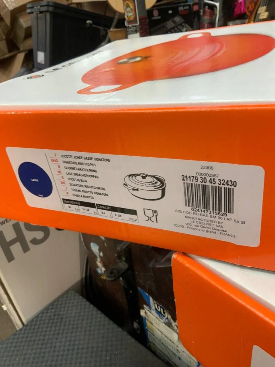Le Creuset Risotto Pot - 6.75 qt Lapis - Nib
