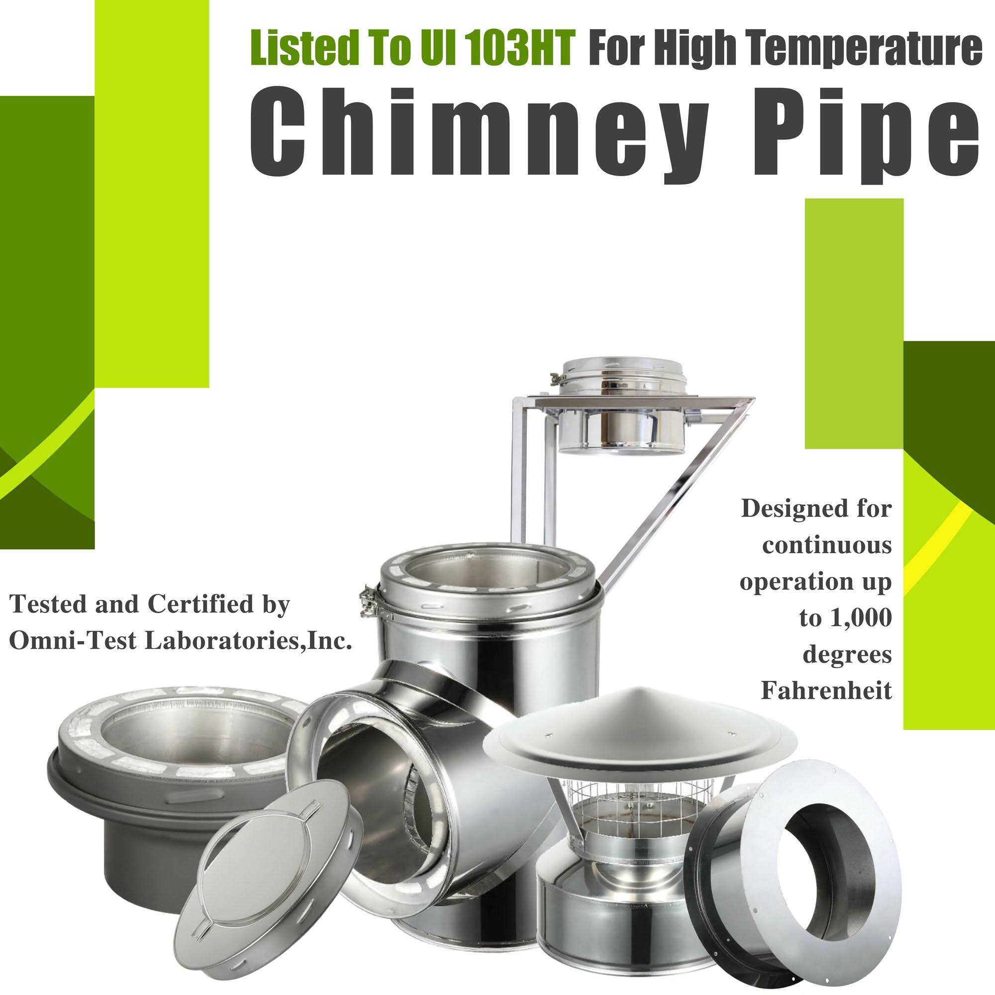 6x22 Inner Diameter x 18x22 Long Double Wall Chimney Pipe