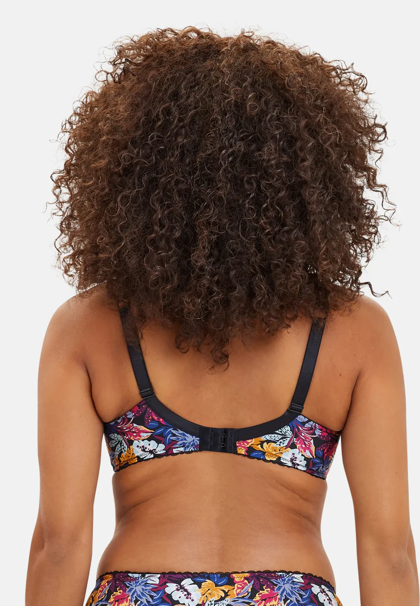 Soutien-gorge emboîtant Mathilde Imprimé Végétal Jungle Noire