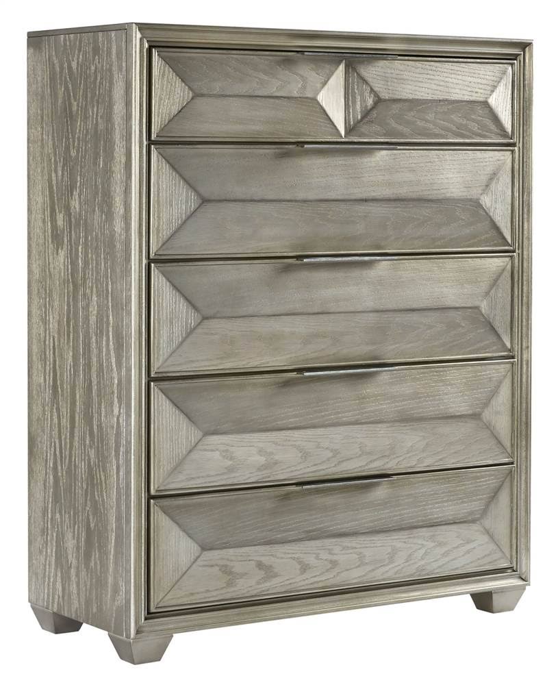 Global Furniture USA Soho Silver Wash Wood Grain Chest