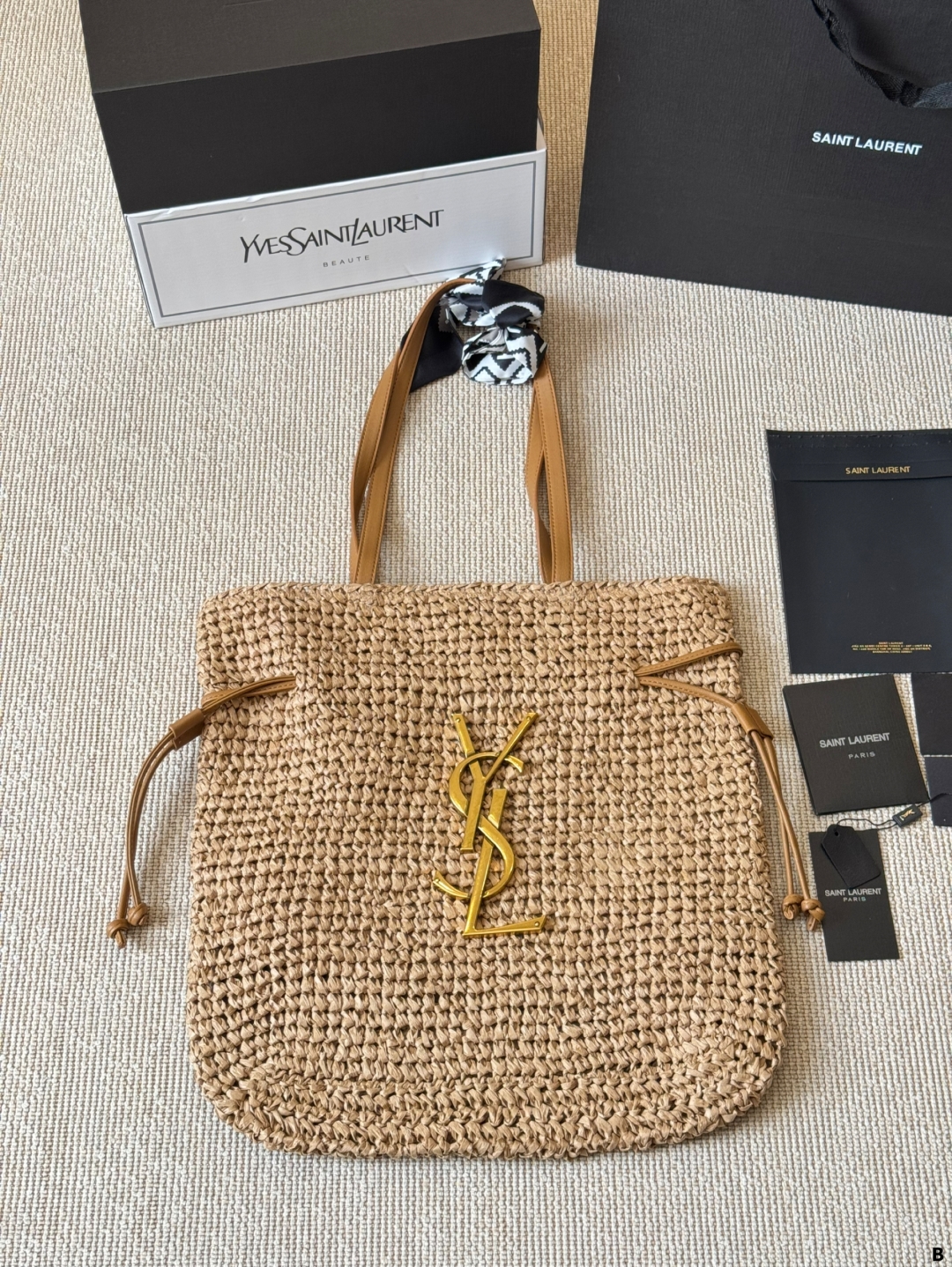 YSL woven tote bag casual and versatile - cnluxepick