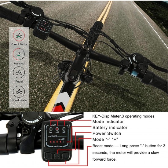 500W/350W Electric Bike, Adult Electric Bikes 26″ Mountain Bike Bicycle with 21-Speed Gears/Removable 48V/12.5Ah/36V/8Ah Battery/4 Modes/2 Mudguards