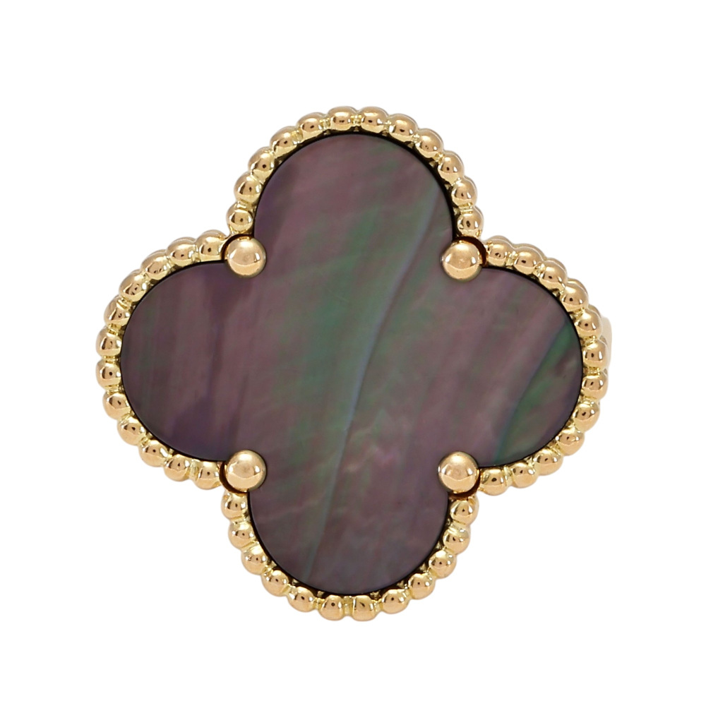 Van Cleef & Arpels Magic Alhambra Ring 18K Yellow Gold Mother of Pearl