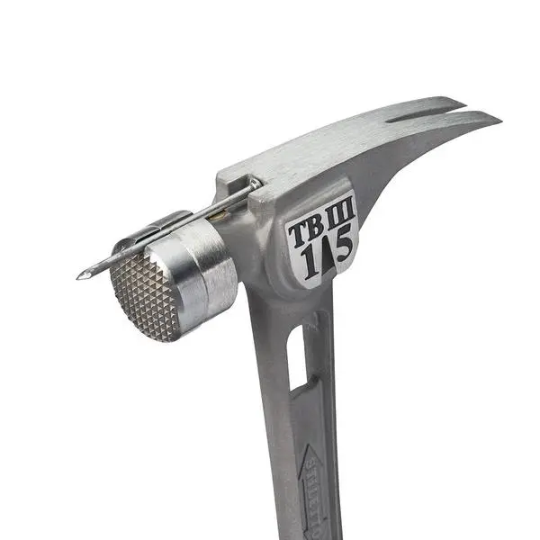 Stiletto Ti-Bone III Titanium Hammer – 15 oz Precision-Balanced Tool with Milled Face and Ergonomic Curved Handle