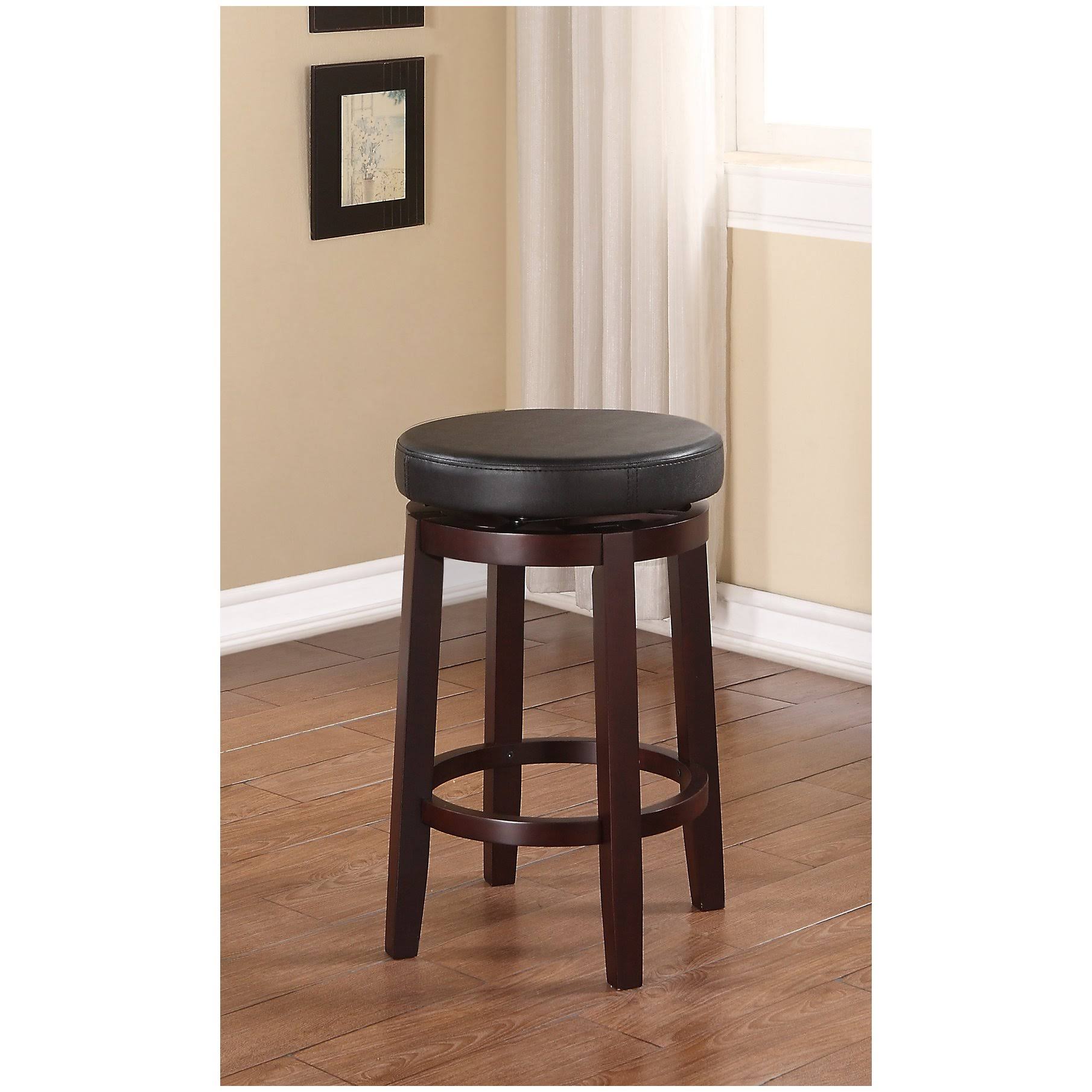Linon Maya Counter Stool, Brown/Black