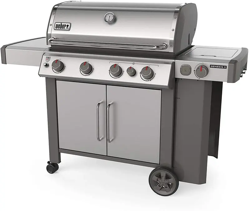 Weber Genesis II S-435 Propane Grill – 4-Burner Stainless Steel Gas Grill with Premium Features and Large Cooking Area