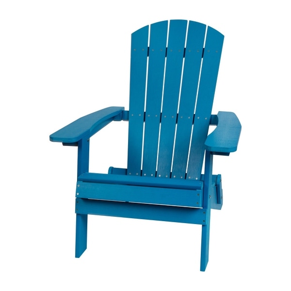 AllWeather Poly Resin Folding Adirondack Chair