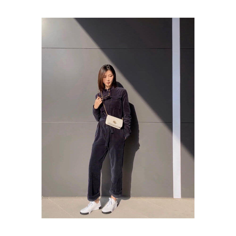 Gucci GG Marmont Mini Bag In White Leather